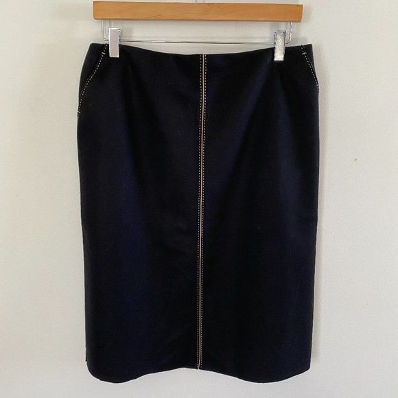 J. Crew Dresses & Skirts - J. Crew Women's Pencil Skirt with Camel Colored Detailing, Size 10 (g1)